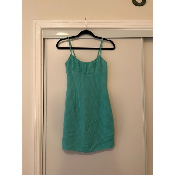 90s Vintage Ralph Lauren Polka Dot Mini Dress - Picture 1 of 4
